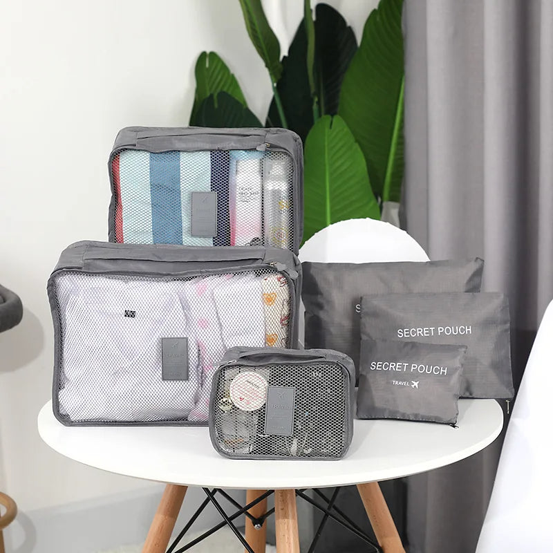6 Pcs Travel Clothes Storage Bags