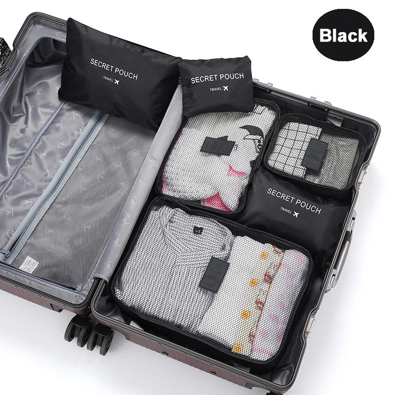 6 Pcs Travel Clothes Storage Bags